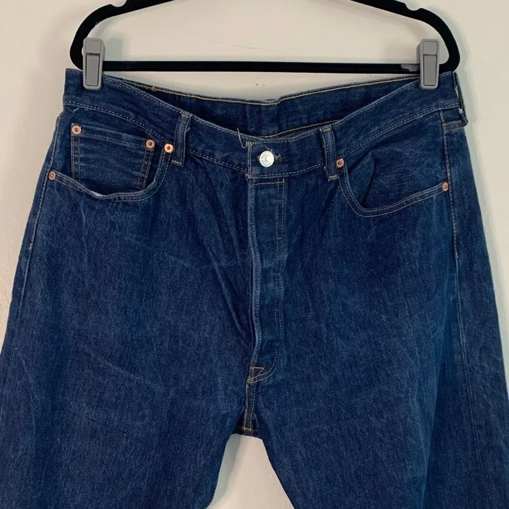 Levi’s 501 Original Fit Jeans Men’s 40x30 Dark Wash Button Fly Classic Straight